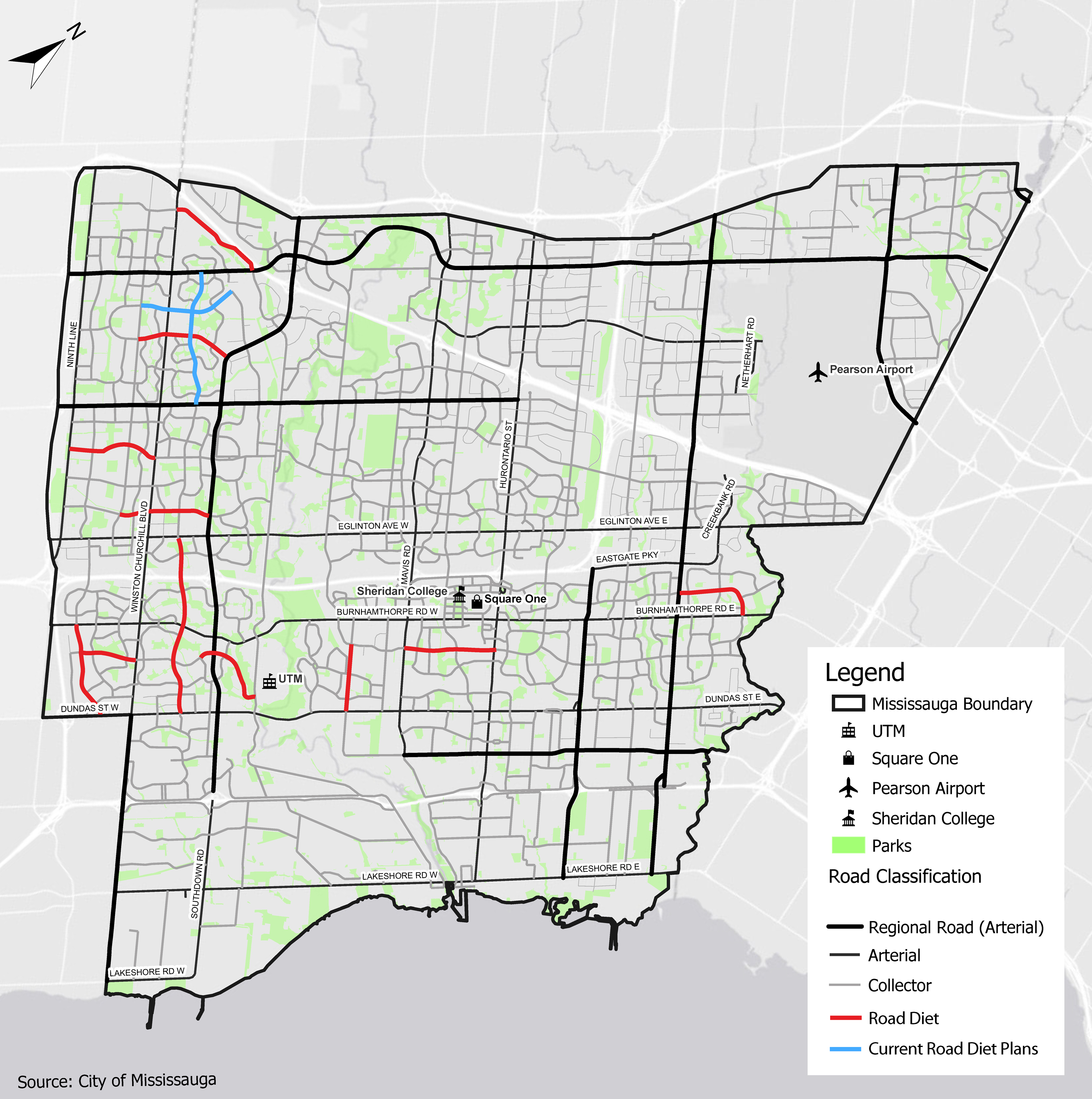 Potential Road Diet Locations
